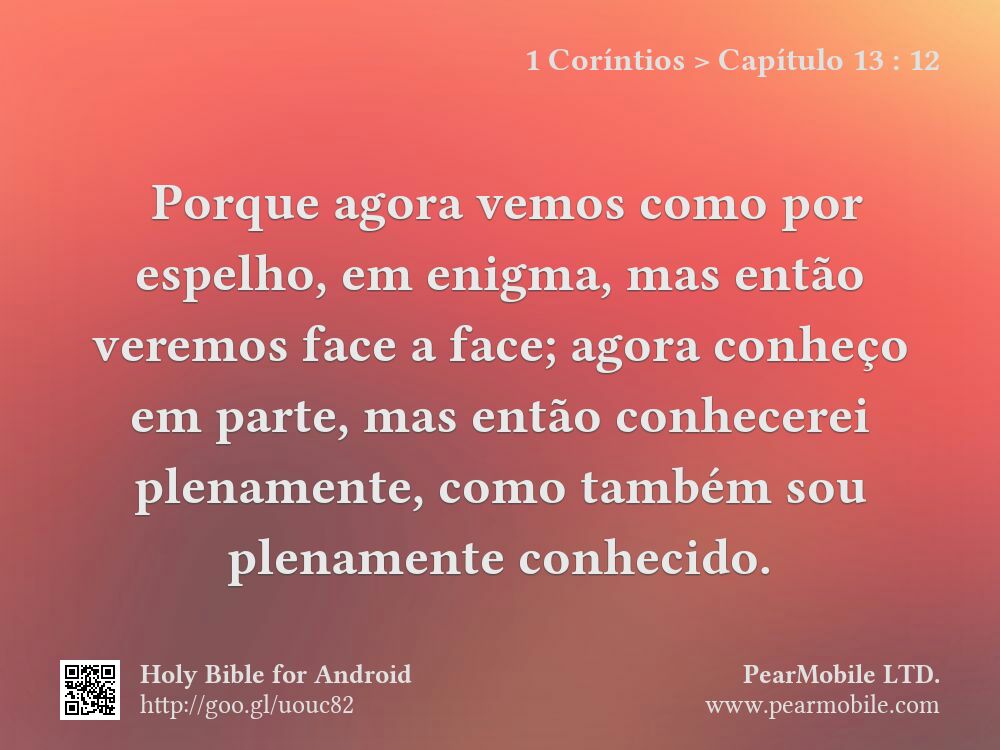 1 Coríntios, Capítulo 13:12